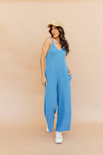 Load image into Gallery viewer, Comfy Girl Jumpsuit (Blue)