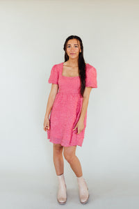 Talk About Texture Dress (Pink)