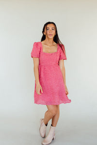 Talk About Texture Dress (Pink)