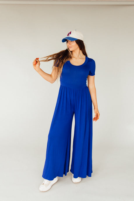 Go With The Flow Jumpsuit (Blue)